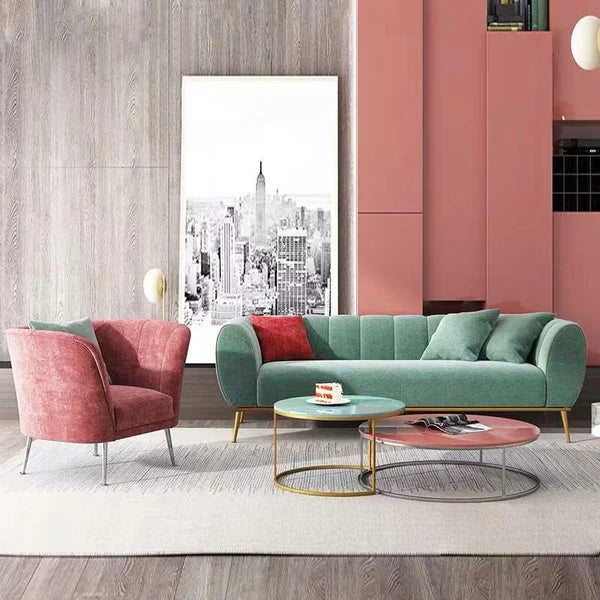 Florie Luxury Green Velvet Upholstery Sofa