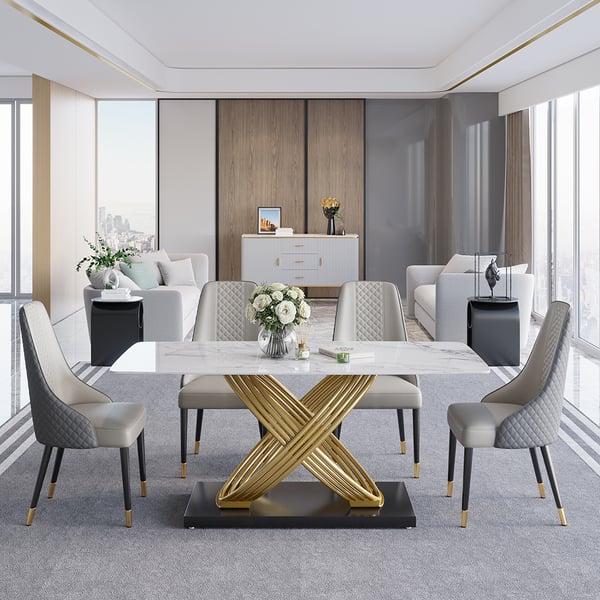 Metal Frame Dining Table