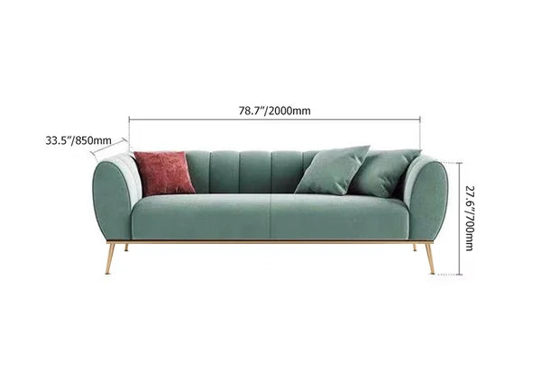 Florie Luxury Green Velvet Upholstery Sofa