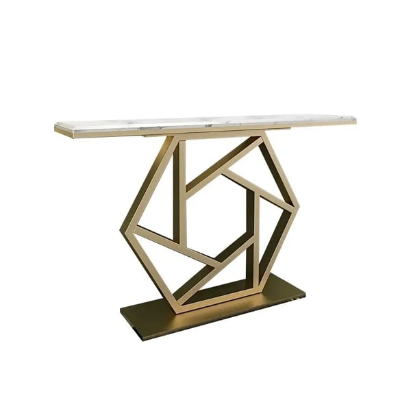 Gold Accent Console Table
