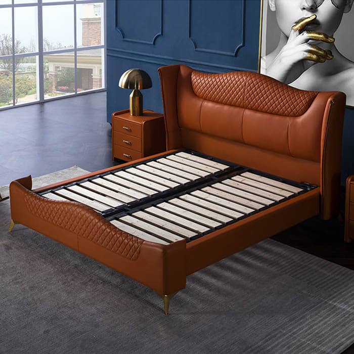 Helen Tufting Orange Bed without Storage