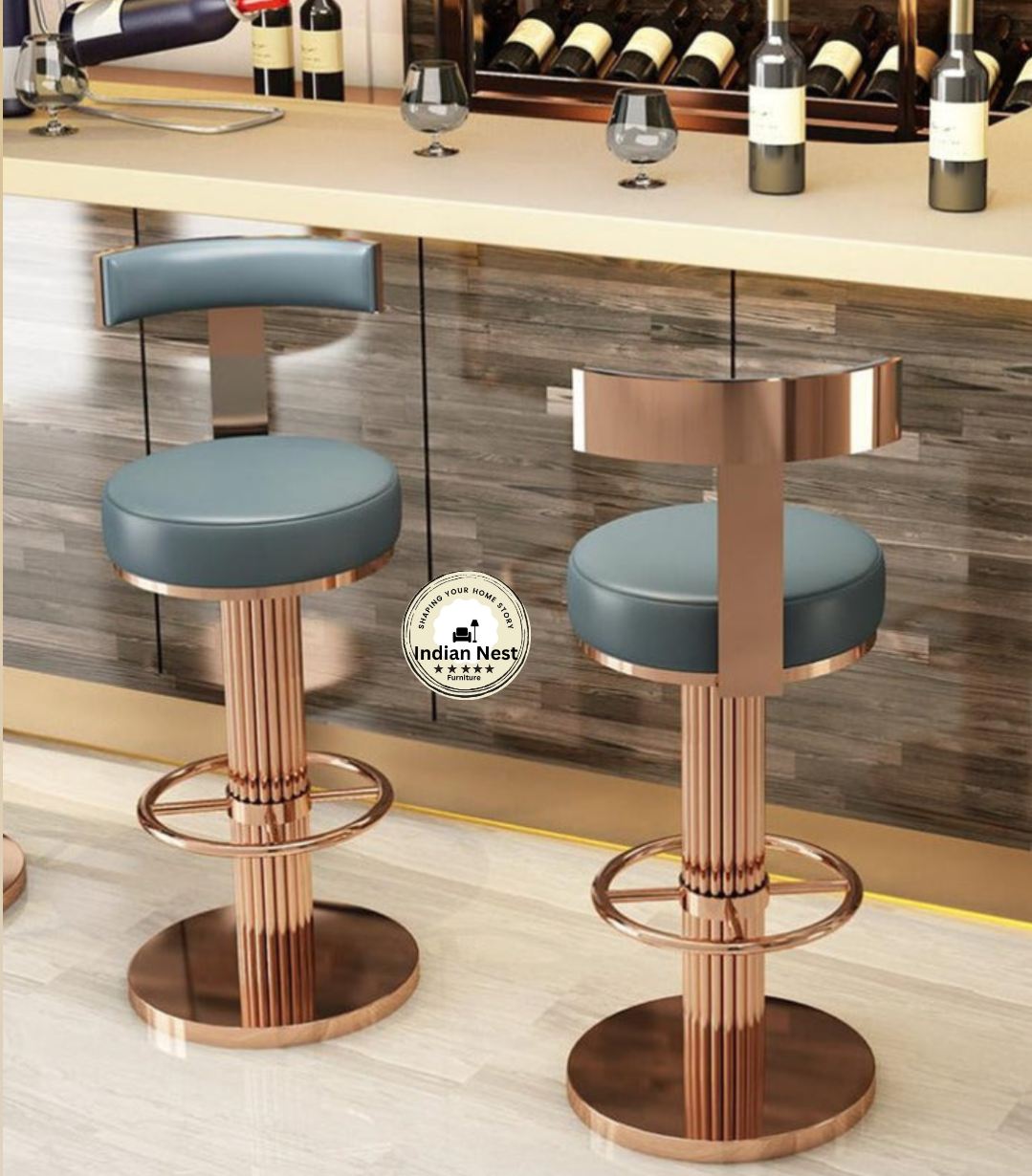 Ocean Rose Gold Bar Chair