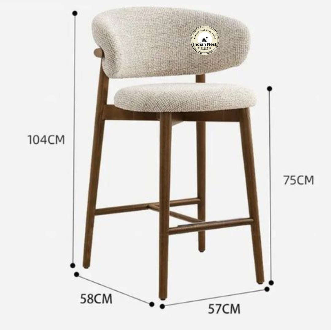 Wooden Upholstred bar chair