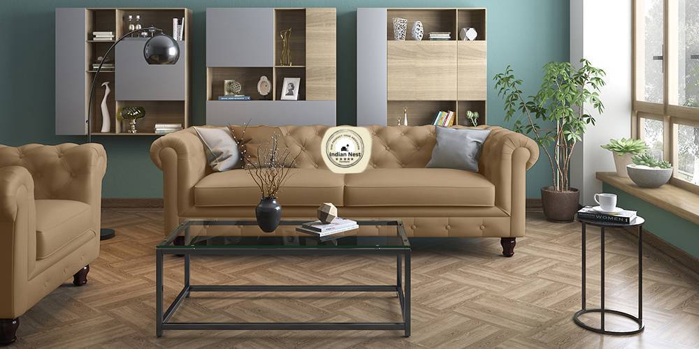 Cozy Nest Modern Sofa In Suede