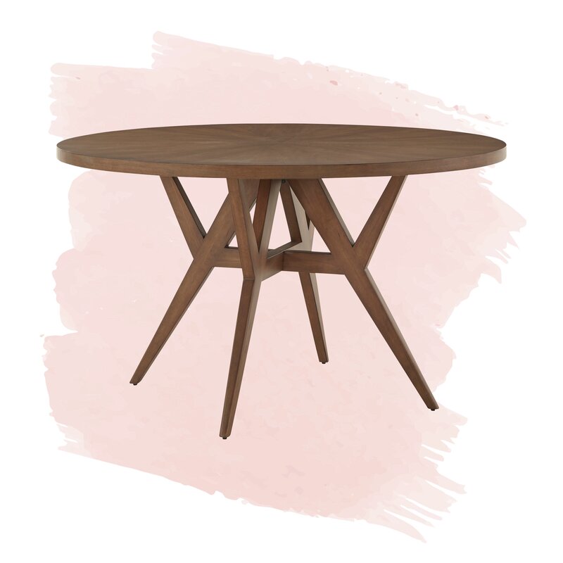 Erick Alfino Brown Wooden Dining Table