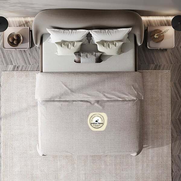 Nagasaki Tufted Bed With Low Wingback Headboard