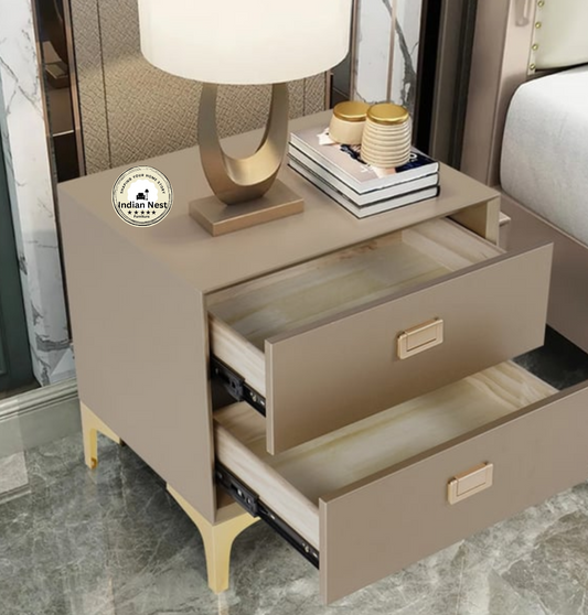 Golden bed side table