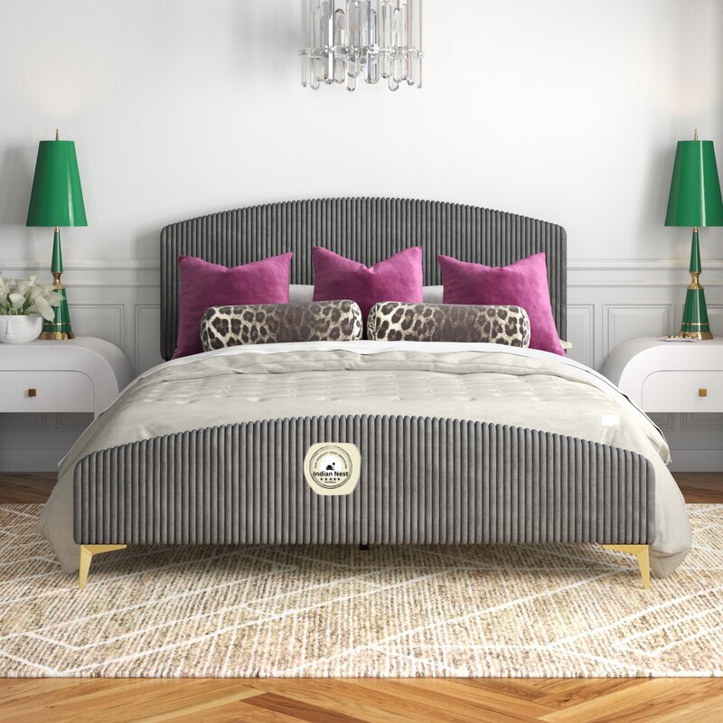 Cardiff Tufting Grey Bed