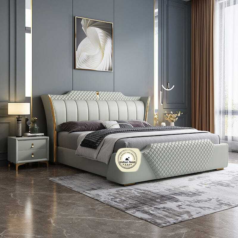 Aahed Durban Luxury Upholstered Bed In Leatherette