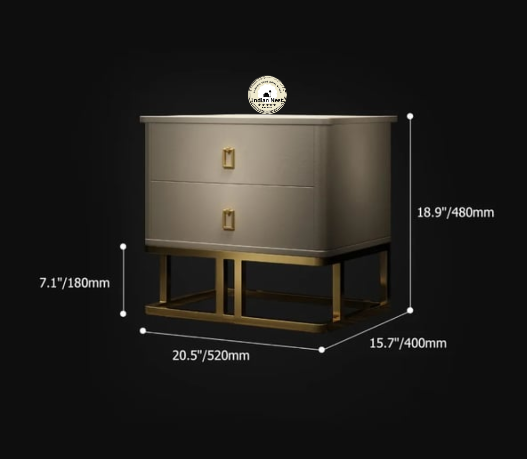 Aahed lactose smokey grey bed side table
