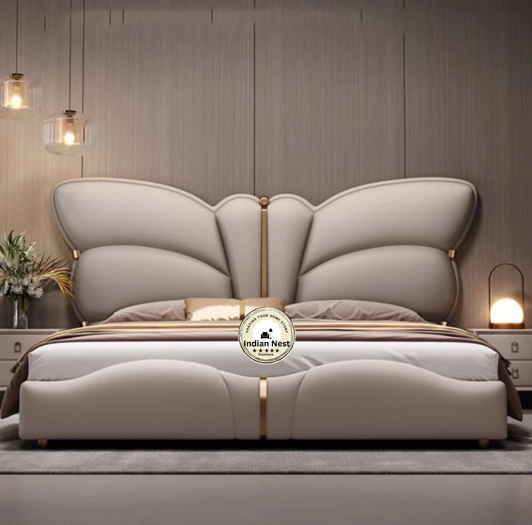 Luxe Butterfly Upholstered Bed