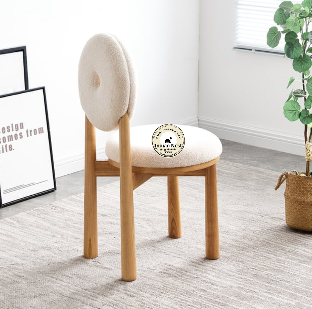 Wooden round style accent chair