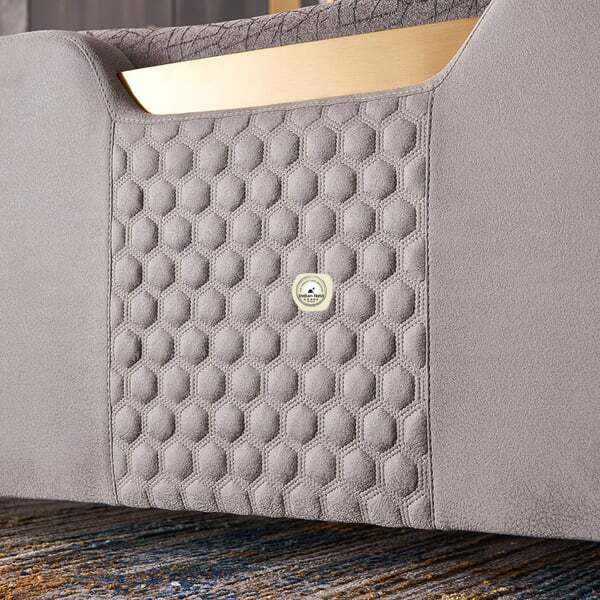 Helsinki tuffted bed with wingback headboard