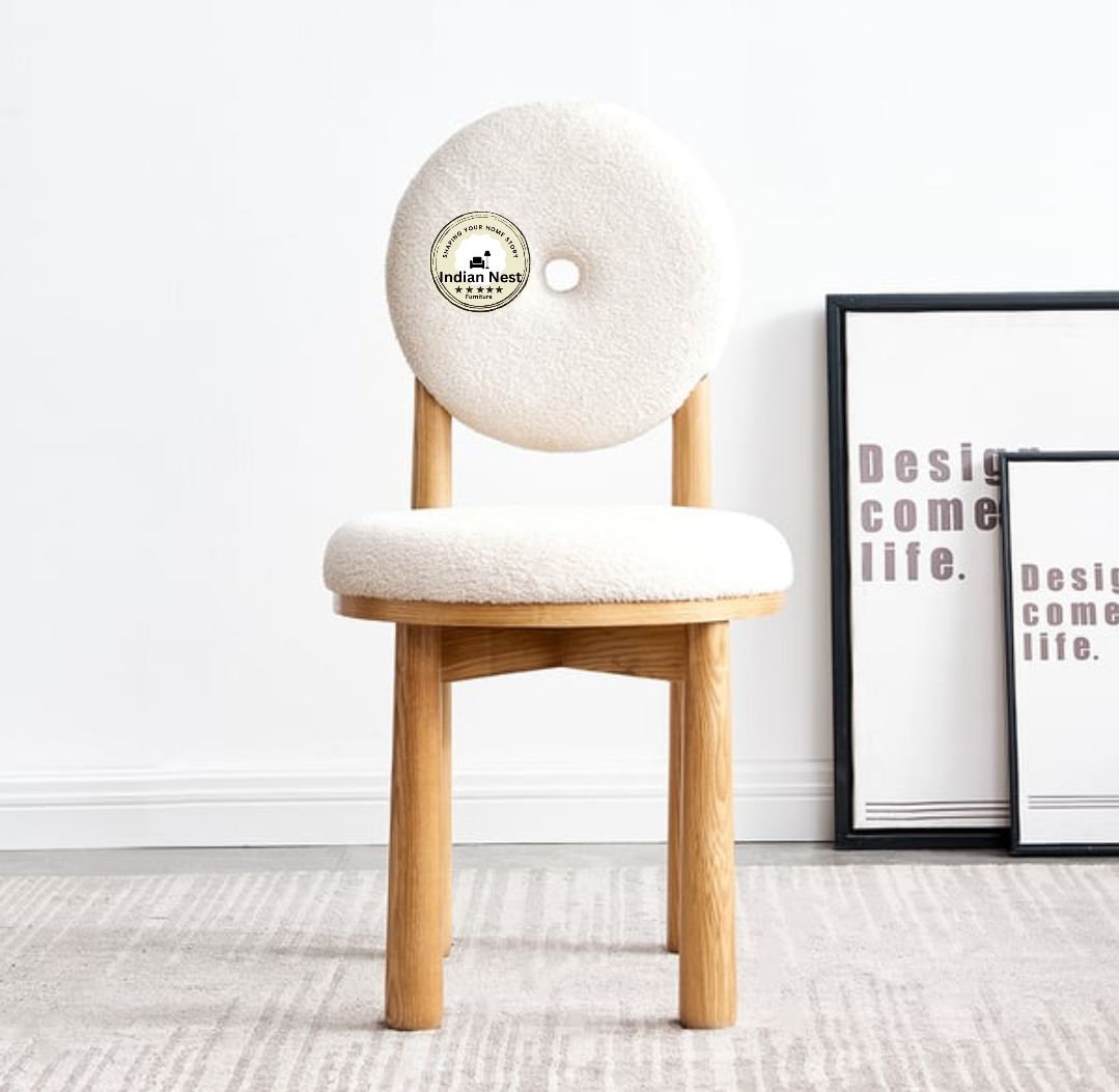 Wooden round style accent chair