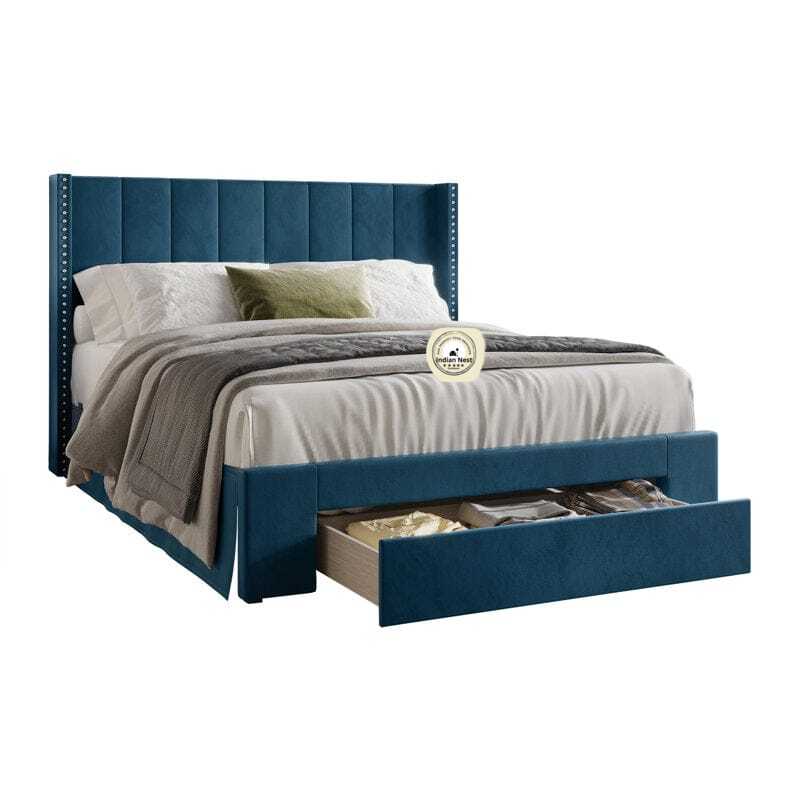 Rolex Pretty Blue Upholstered Bed