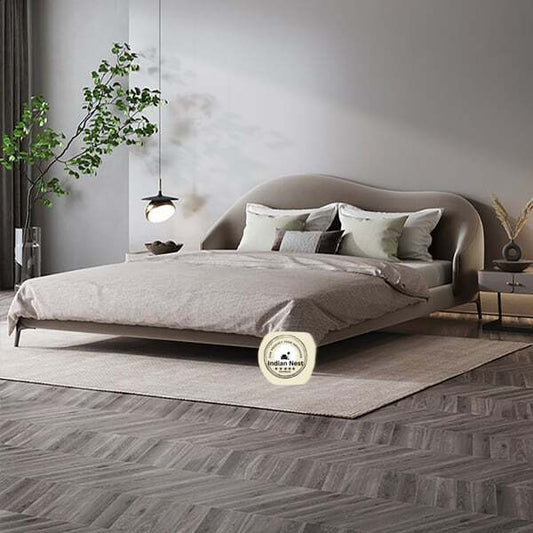 Nagasaki Tufted Bed With Low Wingback Headboard