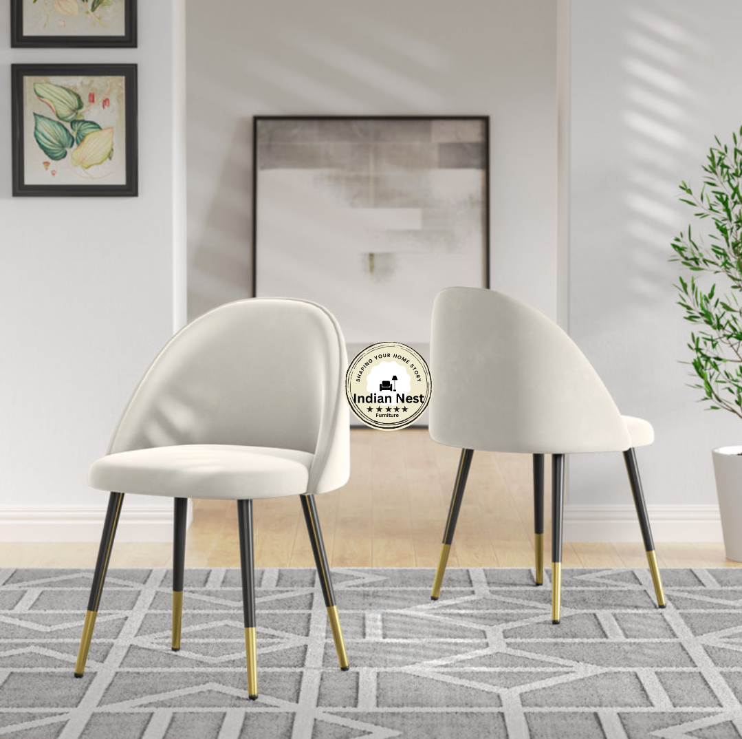 Aahed Magadan White Dining Chair (Pair)