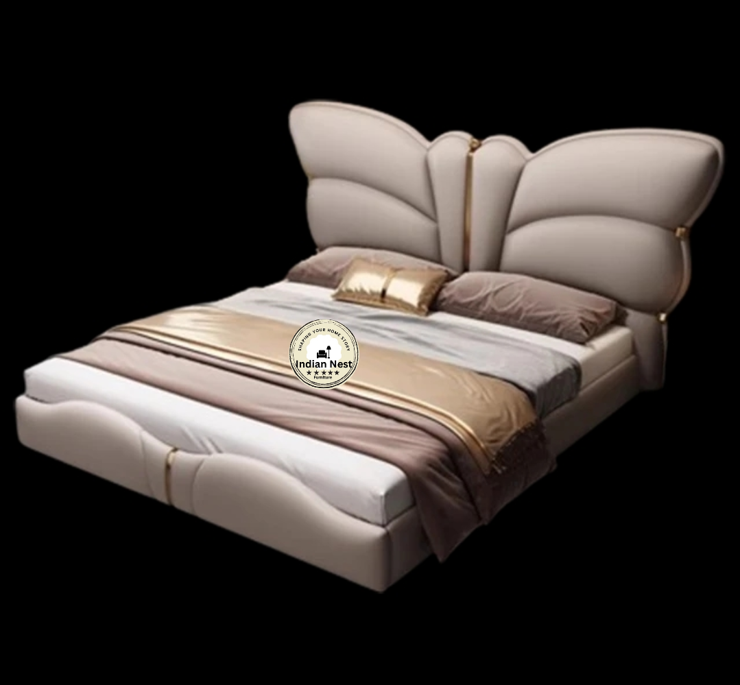 Luxe Butterfly Upholstered Bed