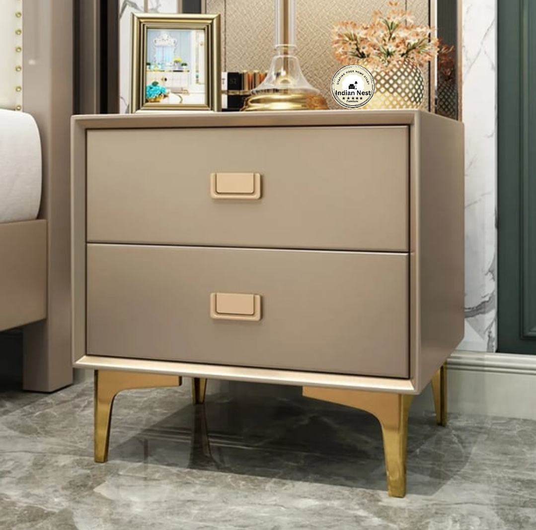 Golden bed side table