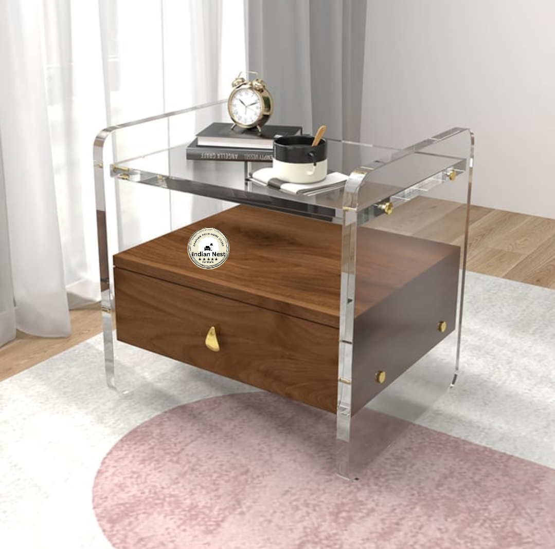 Glasse Bed Side Table