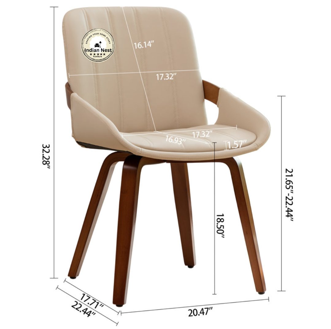 Nordic Wooden Dining Chair (Pair)