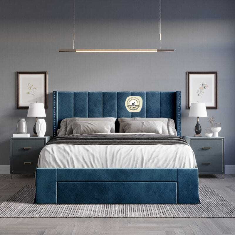 Rolex Pretty Blue Upholstered Bed