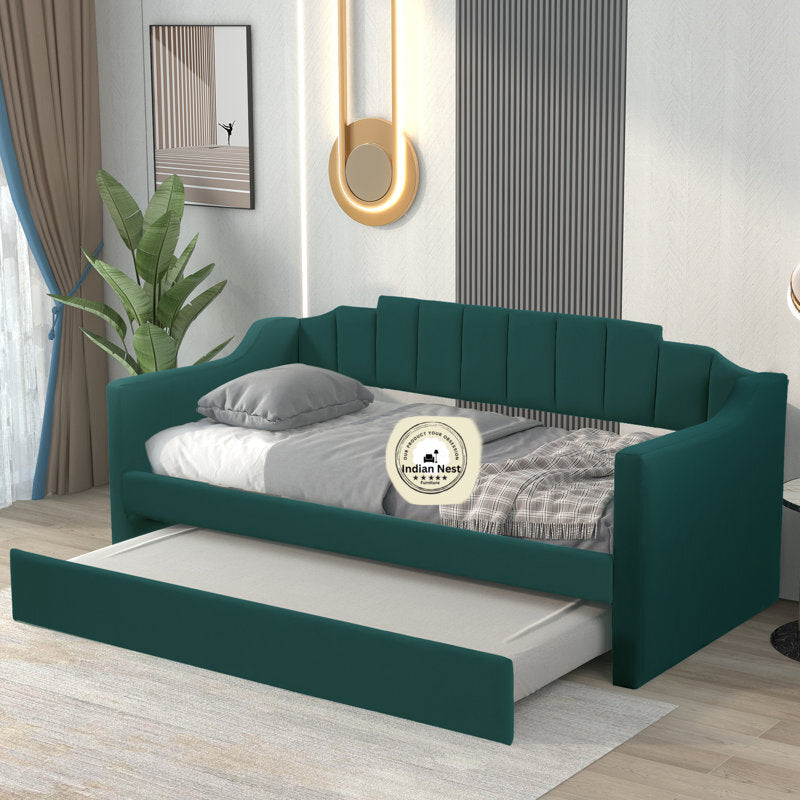 Bottle Green Daybed With Trundle
