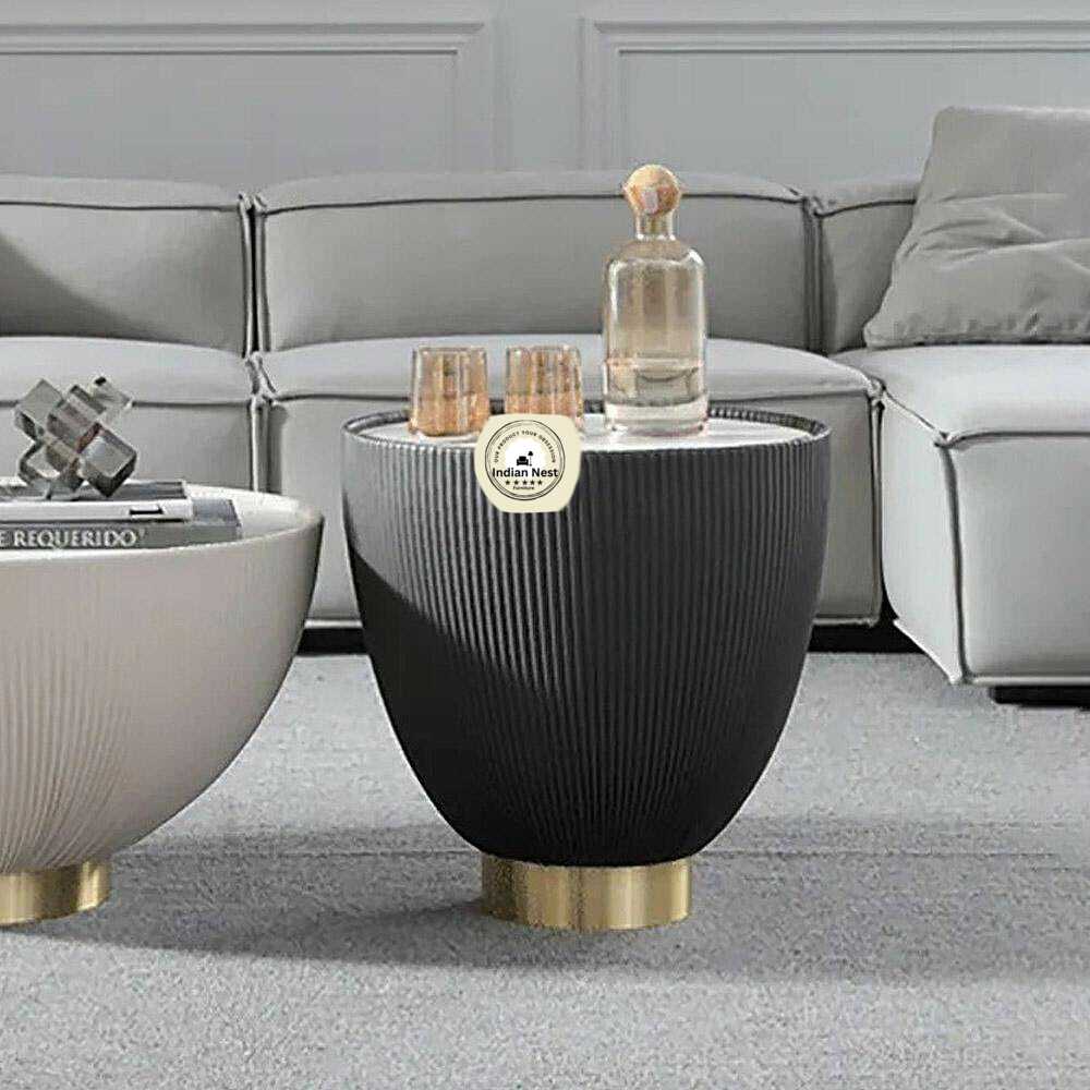Center Cum Coffee Table In Black & White
