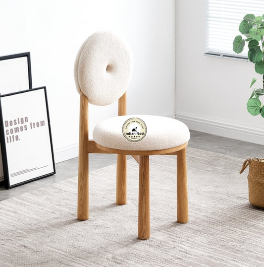 Wooden round style accent chair