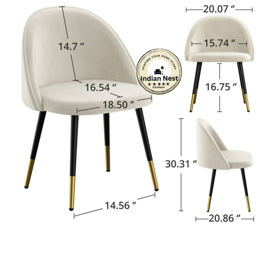 Aahed Magadan White Dining Chair (Pair)