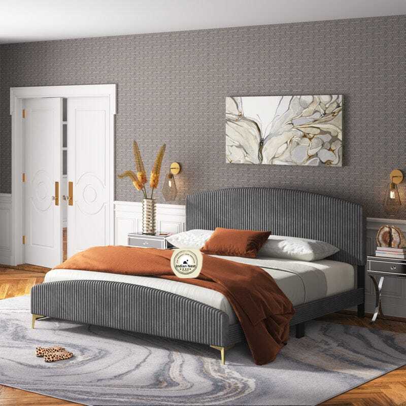 Cardiff Tufting Grey Bed