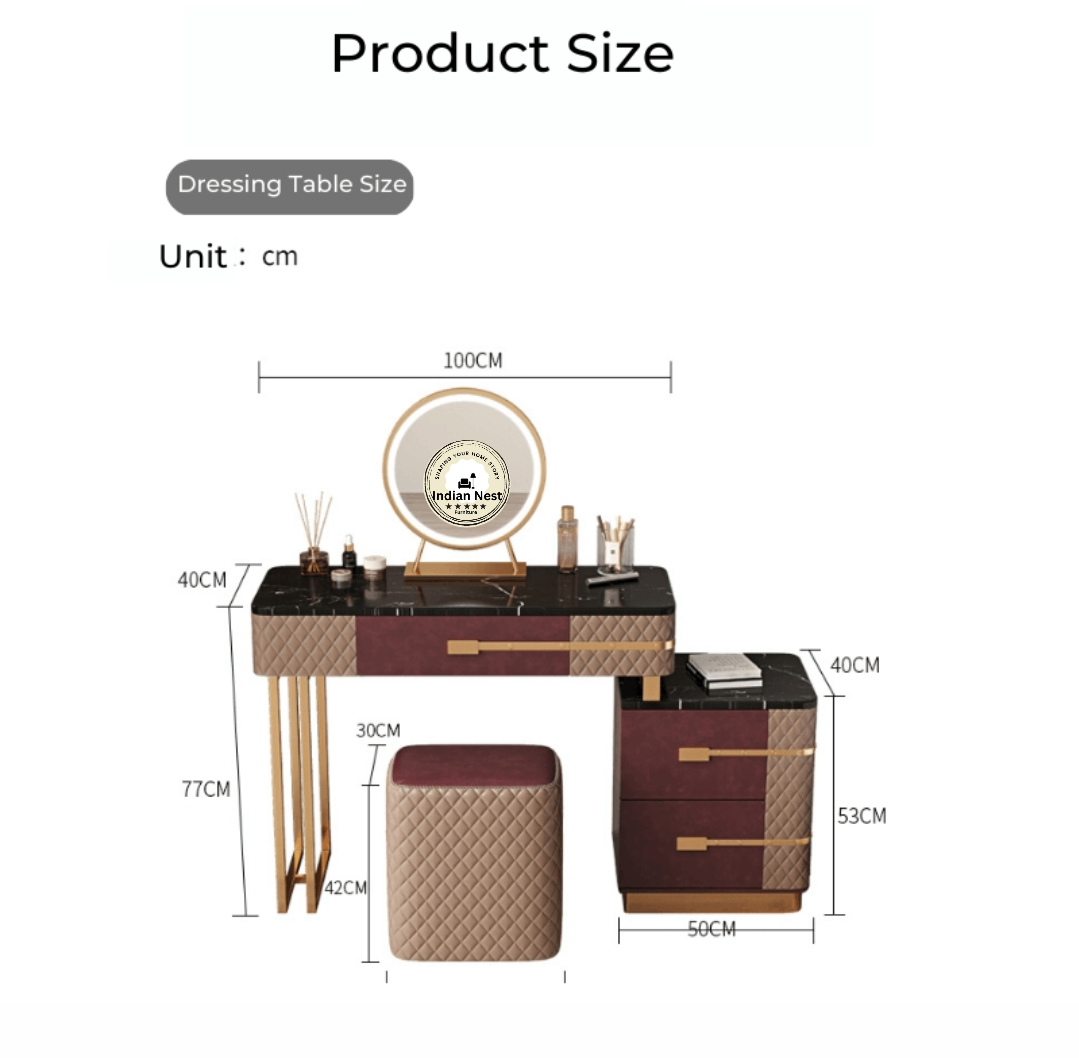 Modern bride style makeup vanity