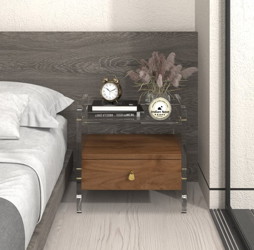Glasse Bed Side Table