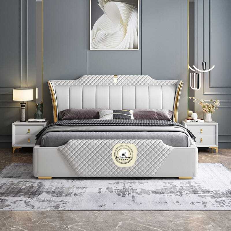 Aahed Durban Luxury Upholstered Bed In Leatherette