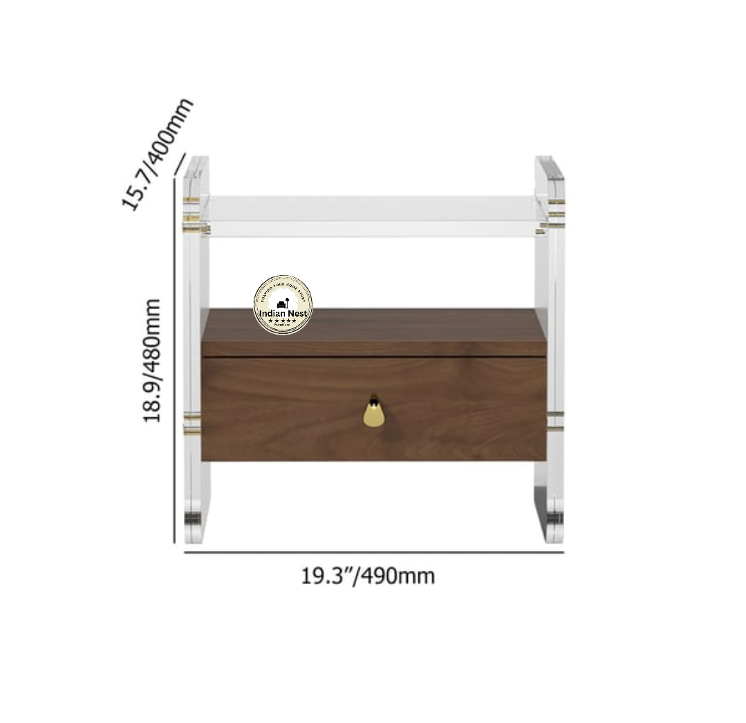 Glasse Bed Side Table