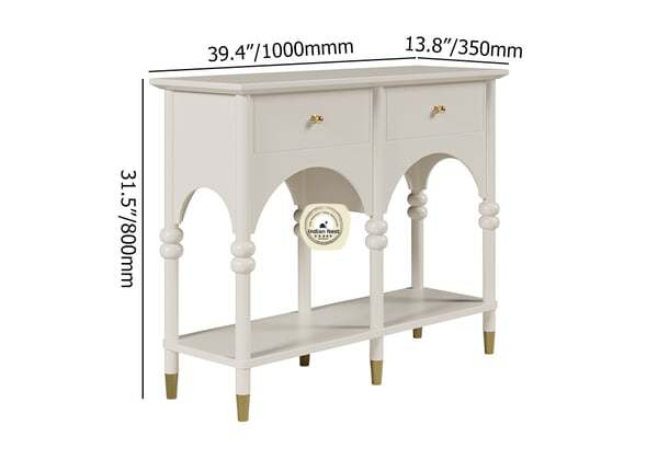 Classic White Console Table