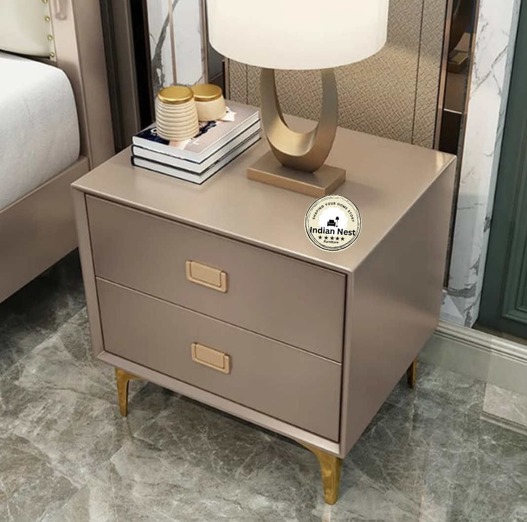 Golden bed side table
