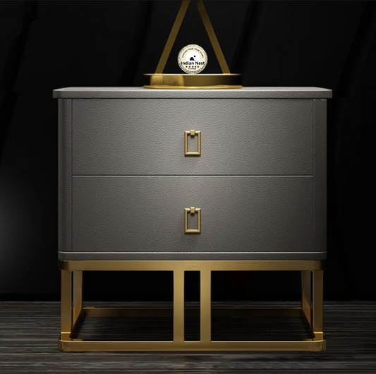 Aahed lactose smokey grey bed side table