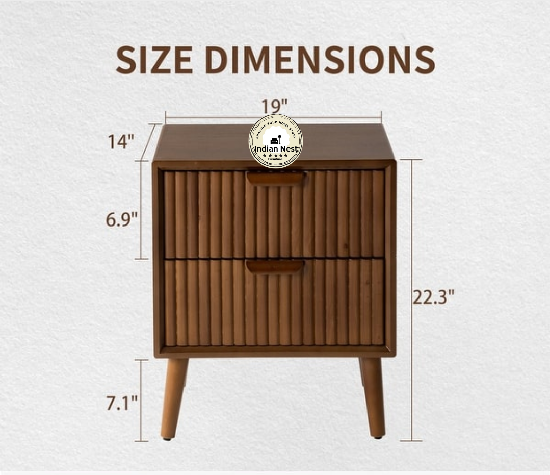 Oshkosh wooden bed side table