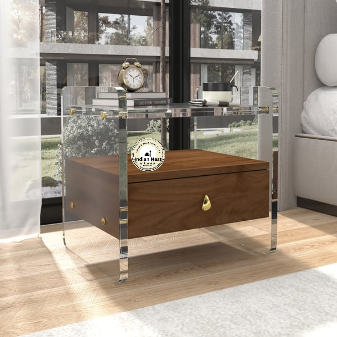 Glasse Bed Side Table
