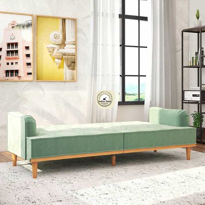 Convertible Sofa Bed in Suede
