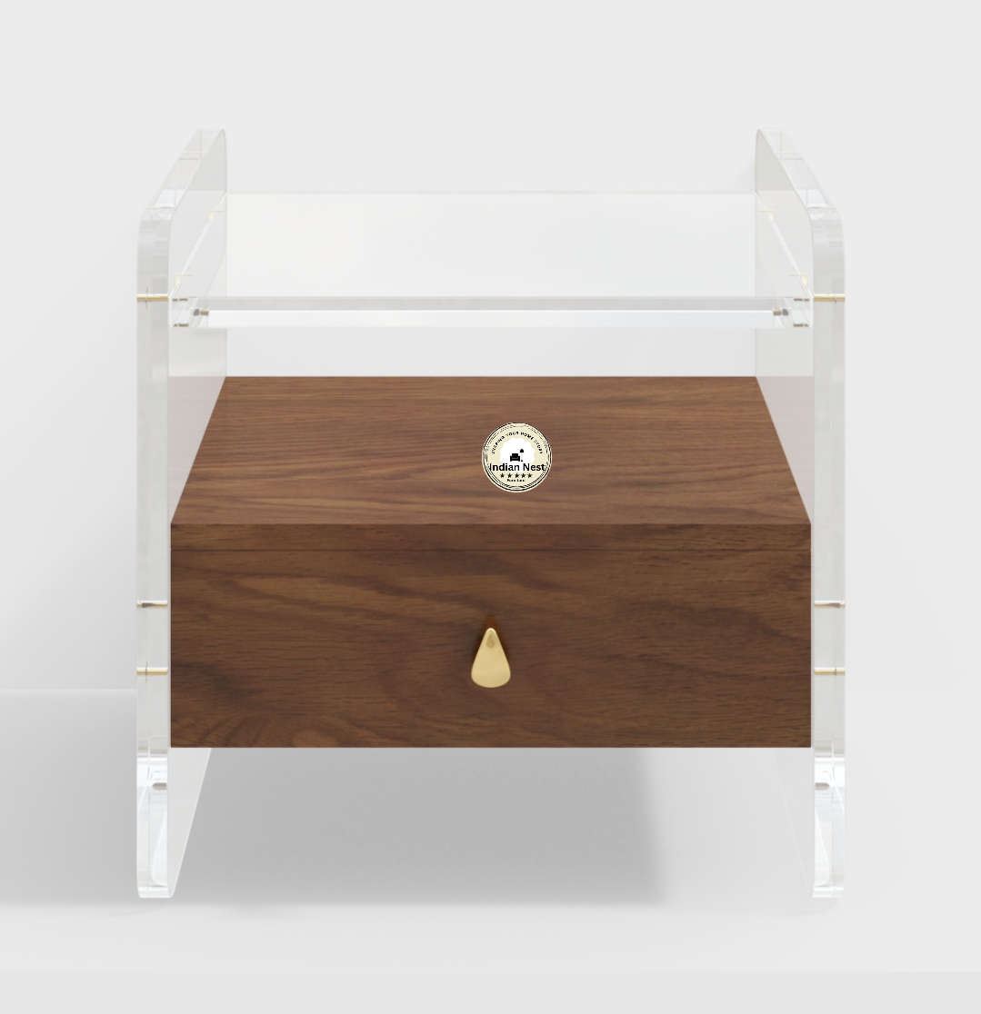 Glasse Bed Side Table