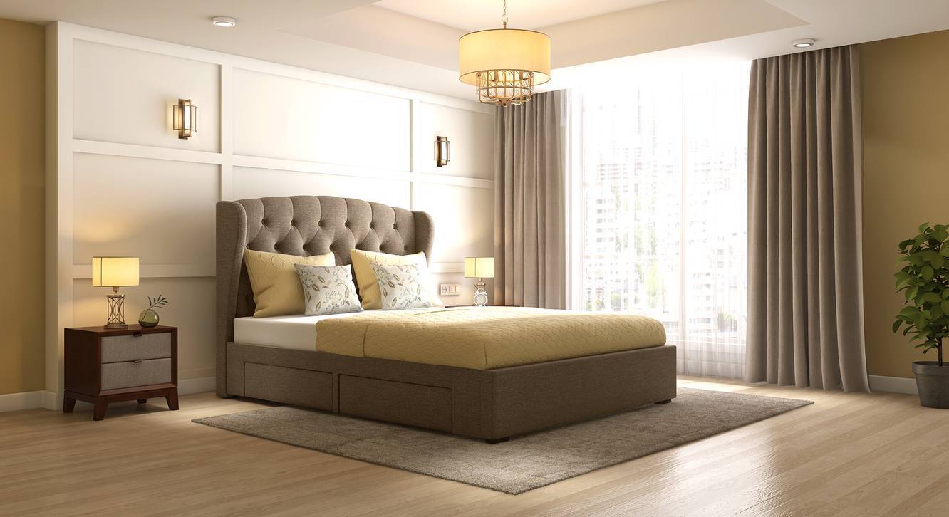 Royal Mossad upholstered bed with drawers