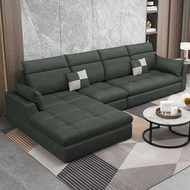 Modern living room L shape Sofa in velvet