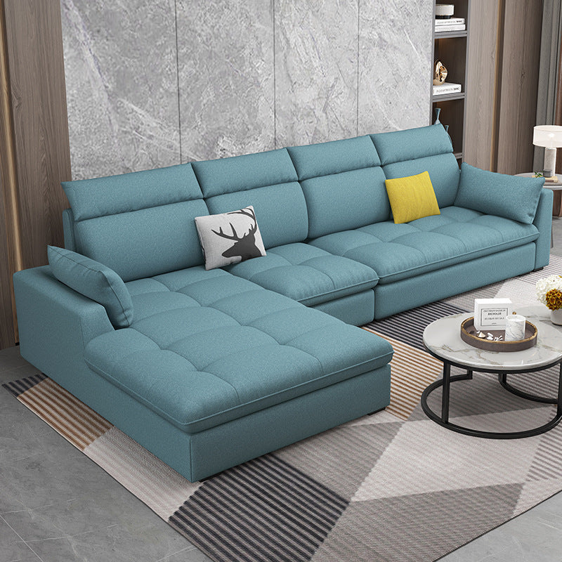 Modern living room L shape Sofa in velvet