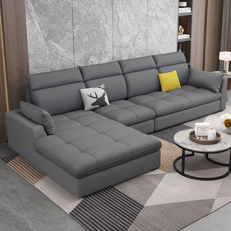 Modern living room L shape Sofa in velvet