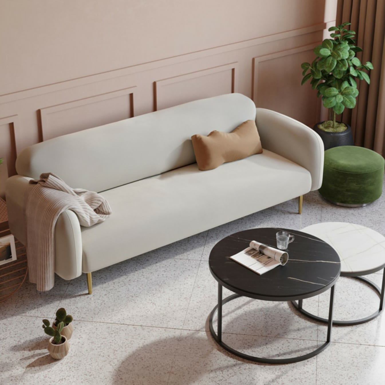 Gangnam Styles Sofa In Velvet.