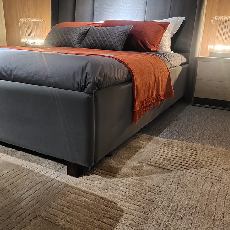 Capetown Luxury Bed in Suede with Storage
