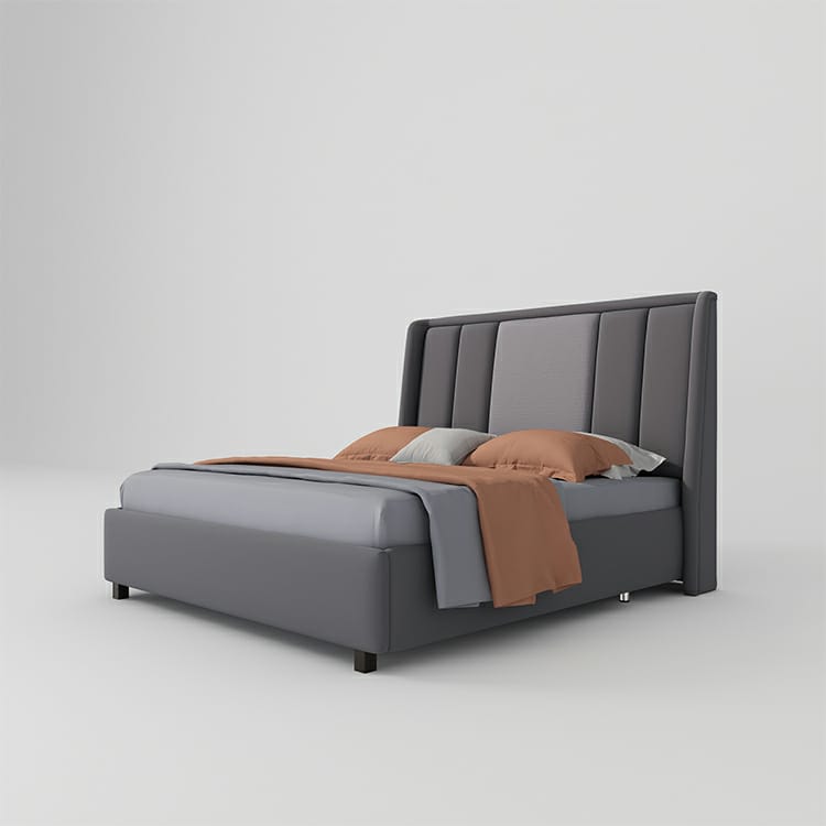 Capetown Luxury Bed in Suede with Storage