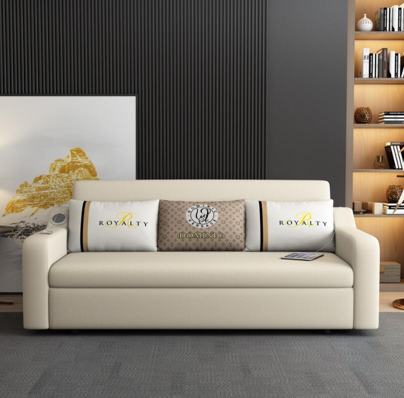 London Sofa Cum Bed In Leatherette